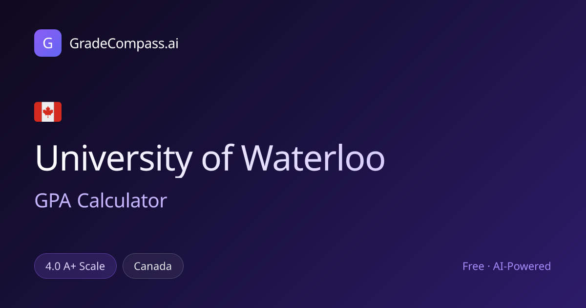 University of Waterloo GPA Calculator – Free & AI-Powered ...